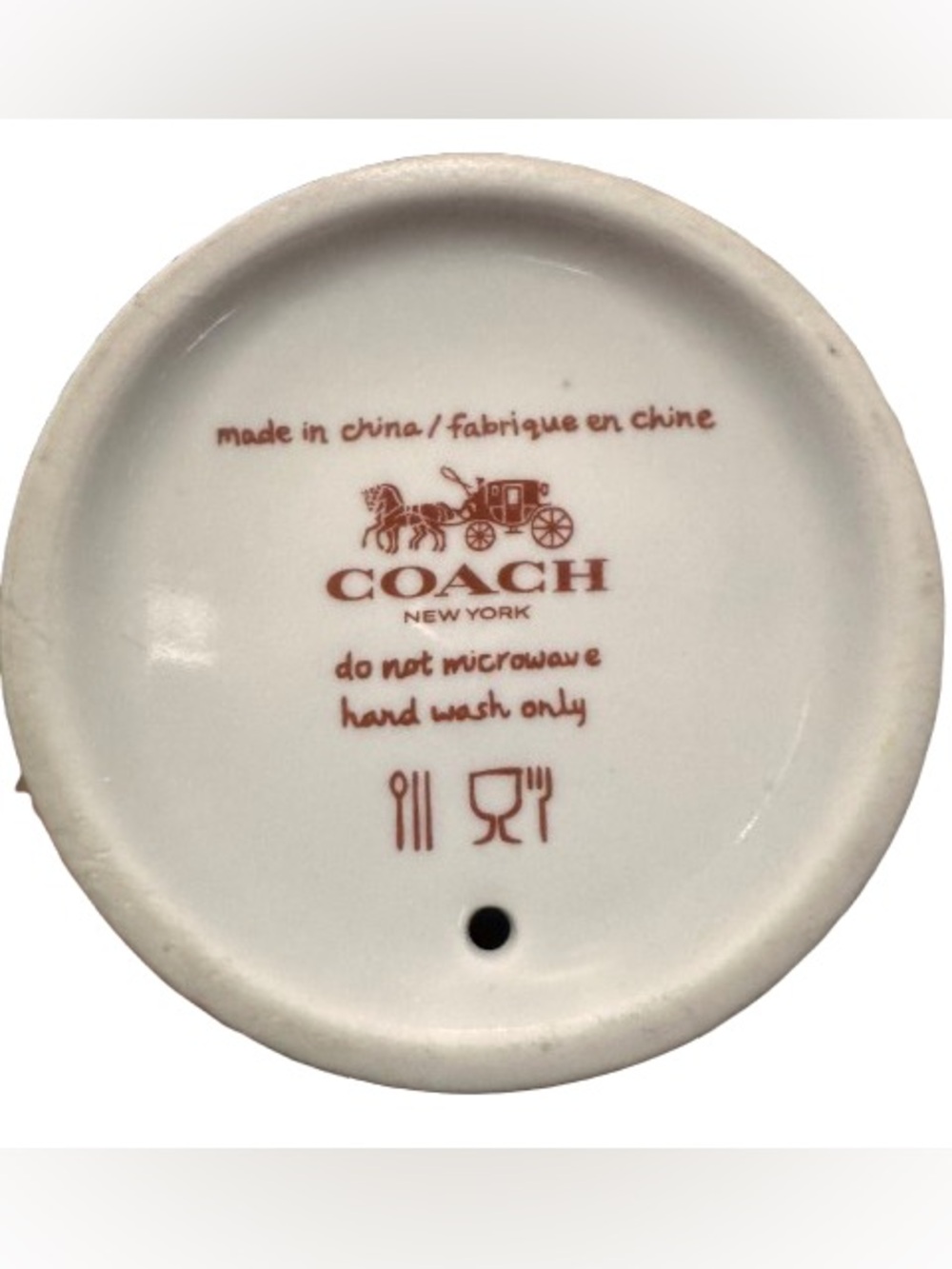 Coach CCT02 Signature Hot Lidded Cup (Brass/Toffee Multi) - NWOT - Picture 3 of 7